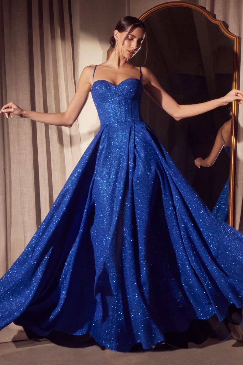 A-Line Dress With Glitter Fabric